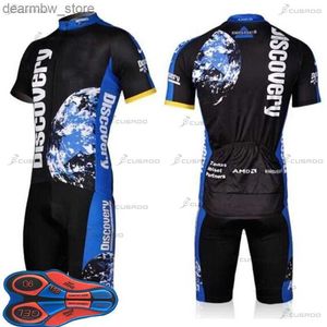 Cicling Jersey Set 2023 Discovery Team Bike Cicling Jersey Bibs 9D Pad Shorts Set ropa ciclismo maschi