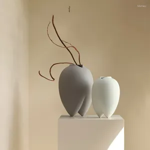 Vasi semplici mini minimalisti di grande pancia glassata decorazione del vaso ceramico decorazione per casa sala da fiori