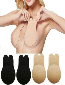 5pc Kawaii Rabbit Bra Pads Mulheres Pressionem sutiãs para obter um sutiã de silicone auto -adesivo