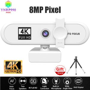 Web Kameraları Yeni Ultra HD 4K Webcam Dizüstü bilgisayar masaüstü için Stand Mikrofonu Video Arama YouTube USB Full HD 1080P 2K Web Kameraları