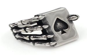 Байкер мужской панк новый модный серебряные кольца для вечеринки ювелирные украшения топ Snable Steel Spade Poker Claw Cool Silver Ring KKA19521936718