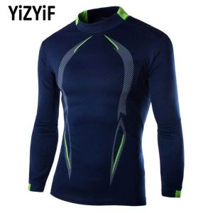 T-Shirts Mens Sport Quickdrying Athletic Sports Tshirt Stylish Print Crew Neck Long Sleeve Slim Fit Tops Running Camping Fitness Top