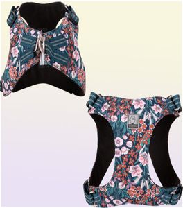 Truelove Pet Harness Floral Floral Doggy Harness Dog Vest Type Dog Walking Chain Small Medium Puppy Cat Printed Cotton TLH19125762671