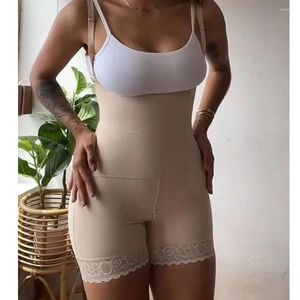 Kvinnors shapers fajas colombianas Post Shapewear Full Abdomen Control Girdle Compression Body Shaper med dragkedja platt mage