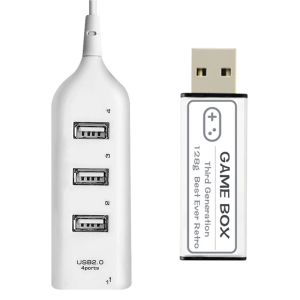 Accessoires 128 GB USB Flash Drive Game Box BAUN 15000+ Spiele mit 4 Ports USB2.0 -Hubkabel für PS1 Mini -Konsole DXAC