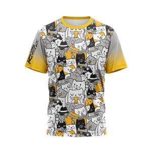 T-Shirts RightTrack Niedliche Katzen-Jersey Motocross Kurzarm T-Shirt Marathon Running Clothing Foxmtb Downhill Sport MPC Bekleidung