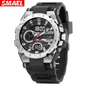 Smael2024 Ny legering Färgglada gradient Electronic Sports Night Glow Waterproof Watch Wateprain Water