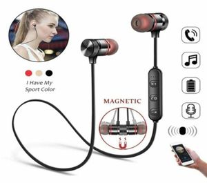 M5 Bluetooth Earphone Sports Neckband Magnetic Wireless Headset Stereo Earuds Music Metal Hörlurar med MIC för Moblie Phones6246554