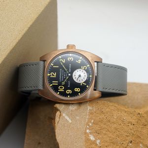 حقل ساعة جديدة Seizenn W10 WW2 البرونزية الرجعية Luminous Disual Mechanical Watch Steel Military Watch Case Vintage Turtle