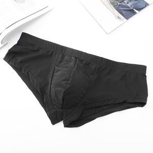 Män is silkesboxare tränger påse Bulge Underbyxor Male Se genom underkläder Summer Cool Low Midje Knickers Thin Bikini Underwear