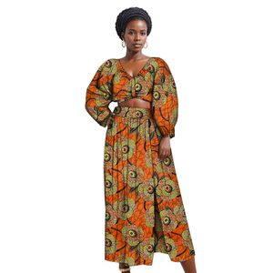 Afrikanischer Frauenanzug Rock Ethnisches Kleid modische Freizeitkleidung FH041