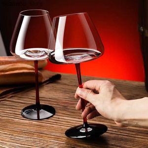 Wine Glasses oblet Wine lass Handmade Red Wine lass Ultra-Thin Crystal Burundy Bordeaux oblet Art Bi Belly Tastin Cup L49