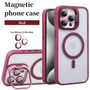 High Quality Magnetic Shockproof Phone Case With Camera Film for iPhone 15 14 13 12 11 Pro Max Cases With OPP Bag 848DD