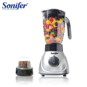 Misturadores 2 em 1 liquidificador misturador pessoal para shakes e gelo smoothies suco de alimentos de frutas processador de gelo sonifer