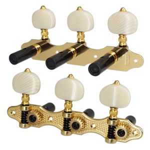 Kablolar 2 Tahkiler Klasik Gitar Ayarı PEG Akustik Gitar Tuner 1:18 Ayar Anahtarı 3 Sol 3 Sağ Gitar Knobs Yedek Gitar Parçası