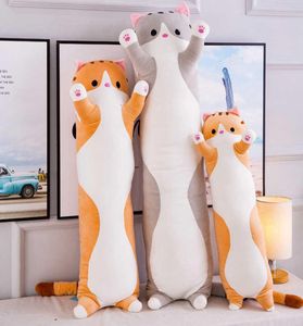 110 cm Big Sausage Cat Plush Toys Stuffed Animals Kawaii Plushie Soft Dolls Sleep Pillow Baby Companion Birthday Presents for Kids 2101990542