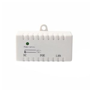 2024 POE Splitter Iniettore POE RJ45 DC 5,5 mm x 2,1 mm Ingresso POE Passive Iniettore Connettore adattatore splitter per la fotocamera di rete IP per POE