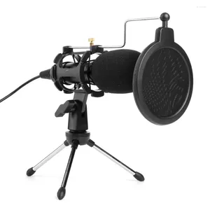Microfones Condensador de microfone profissional Ajustável com o filtro de pára -brisas do tripé da área de trabalho 170 32 32mm