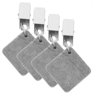 Tischmatten 4pcs wiederverwendbare Tabellengewichte Steinanhänger Abdecken mit Metallclip