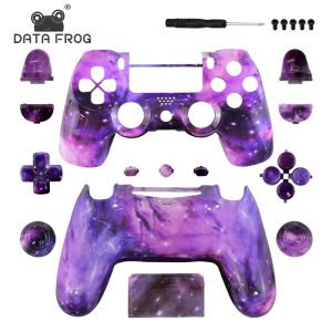 Przypadki Dane Frog Zamiennik Zestaw wymiany i przyciski dla JDS 040 PS4 Slim Dualshock 4 PlayStation 4 Pro Controller Obudowa obudowa Case