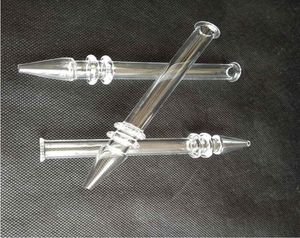 Quarz -Rig -Sticknagel mit 5 Zoll klaren Rauchrohre Filter Tipps Tester Strohrohr 12mm OD Glas Wasser Shisha Accessoires 7839058