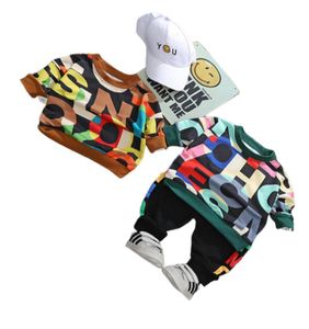 2pcs Kleinkind Baby Boy Girls Kleidungsstücke Tops Hoodie T -Shirt Hosen Outfit Kinder Kleidung Set Baby Casual Tracksuit 04 Jahre 6780581