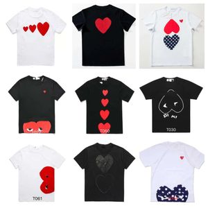 Tasarımcı Erkekler T-Shirts Oynarlar Erkek Kadınlar Lüks T Shirt Moda Adam Gündelik Tshirt Adam Giyim Küçük Kırmızı Kalp Polo Gömlekleri Lulusup Toptan