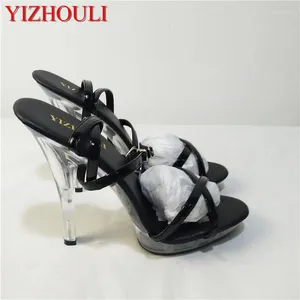 Dress Shoes Summer 12 Cm High Heels Pole Dancing Performance Fashion Foot Nude Strappy Stiletto Sandals