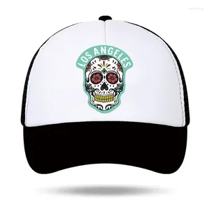 Ball Caps Day Of The Dead Sugar Skull Pattern Schiam Cumor Cap Capo unisex Daily Sun Sports Woman Man Mesh Baseball Autunno Inverno Cappello