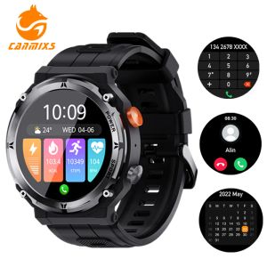 Orologi Canmixs smartwatch Bluetooth Chiamata smartwatch battito cardiaco di ossigeno sonno monitoraggio vocale assistente sport orologio per uomini donne