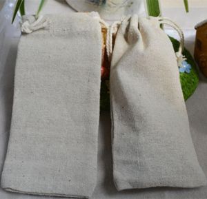 Natural Linen Gift Bag 7x16cm 8x22cm 10x35cm Wigs Hair Jewelry Gift Packaging Pouch1776869