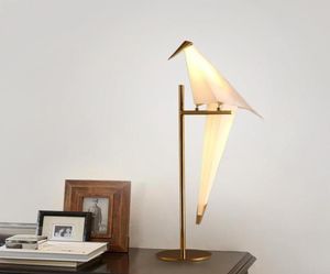 Modern Iron Swing Origami Bird Table Lamp Home Bedroom Bedroel Reading LED Desk Light Light4146511