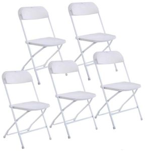 Nowe plastikowe krzesła składane na imprezę weselną Krzesło komercyjne białe gyq1593998