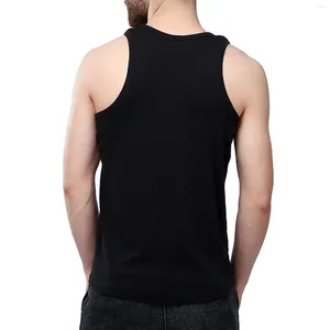 メンズタンクトップスストレッチパーソナライズされたTシャツは、肩を強調するために快適で肌に優しいです