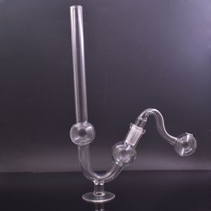 10st Ny ankomst Glasolja Burner Bong Hookah 8Im 14mm Female Bubbler Rökning Vatten Rör Snake Glas Cigarettuppsättning med manlig glasoljebrännare rör