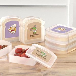 Dinnerware Portable Sandwich Bread Crisper Take-away Lunch Box Toast Shaped For Kitchen Outdoor Camping Picnic And Beach Office Supplies