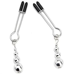 Metal Nipple Clamps clips ring bell torture slave BDSM breast Bondage restraint sexy Toy For Women Couple play Game5049853