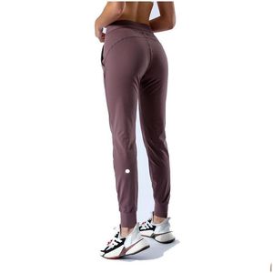 Yoga Outfit Ll Women Ninth Pants Push Fitness Leggings Soft High Waist Hip Lift Elastic Casual Jogging 7 Colors L2079 Drop Delivery Dhjih