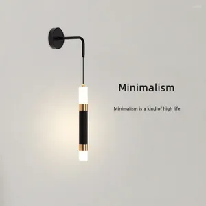 Wall Lamp Bedroom Bedside Simple Modern Scandinavian Living Room Background Light Creative Led Aisle Corridor Long Strip Li