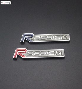 3D Металлический цинк сплав R Дизайн Rdesign Letter Emblems Badges Car Sticker Styling Decal для V40 V60 C30 S60 S80 S90 XC608107287