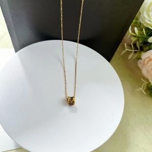Classic Gold-Plated Necklace Made Of Titanium Steel Material Brand Designer Vintage Leather Fashionable Charming Necklace High-Quality Boutique Gift Necklace Box