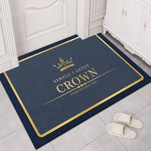 Absorbent Floor Mat Light Luxury And Simple Crystal Velvet Non-slip Mat Water And Dirt Proof Bathroom Living Room