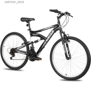 Bikes Ride-Ons Mountain Bike 26 Inch Outdoor Cycling Bike 18-Speed/High-Carbon Steel/Dual Full Suspension Adjustable Ergonomic Seat L47