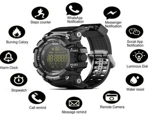 EX16 Smart Watch Bluetooth Водонепроницаемые IP67 Smart Birsteck Ristatch Relogios Spectatch Spectatch Sport Bracelet для iPhone Android Phone W1928973