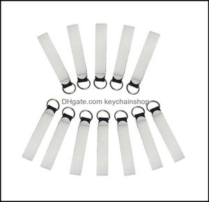 Keychains Acessórios de moda branca em branco Banda de pulseira de punhal de neoprene para impressão de sublimação key cool fob pulso de mão dr8997925