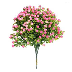 Dekorativa blommor 10st/Lot Milan Artificial Flower Decoration Wedding Indoor Home Ornament Fake Shooting Rekvisita Hantverk Växter