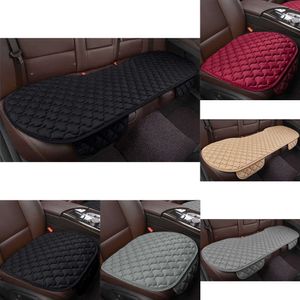 Ny vinterplyschbilsäte Cover Universal Front Bak Bakre varm Veet Cutton Cushion Pad Non-Slip Washable Automobiles Protector