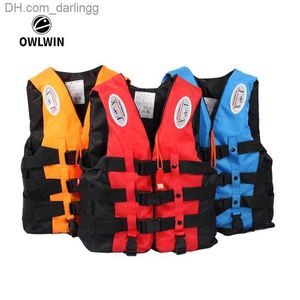 Life Vest Buoy 2022 S-XXXL Adult Childrens Life jacket with pipes outdoor swimming boat skiing driving vest survival set polyesterQ240412