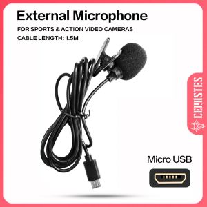 Acessórios de alta fidelidade Microfone externo Câmera de ação Câmera Micro USB Comprimento do cabo de conector USB 1.5M V39 V316