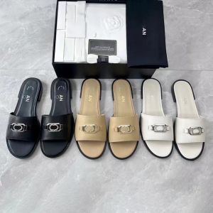 Канал Flat Slippers Sandal Trose Shoes 10a качество пляжные роскошные ползунки Sandale Bool Mens Outdoor Indoor Designer Slide Summer Loafer Casual Shoe Mule Женская леди